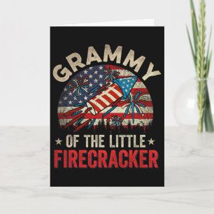 4th Of July Birthday Grammy Of The Little Firecrac Card