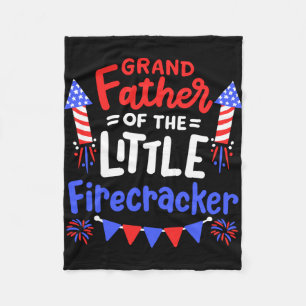 4th of july birthday grandfather of the little fleece blanket