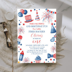 4th of July Birthday Invitation