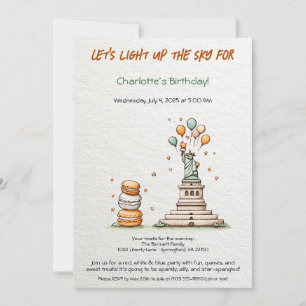 4th of July Birthday Invitation – Cute Liberty 