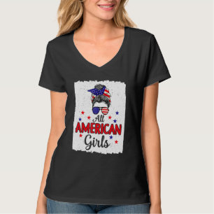 4th of July Bleached Daughter USA All American Gir T-Shirt