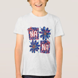 4th Of July Blessed Grandma Mimi Patriotic Coquett Tri-Blend Shirt
