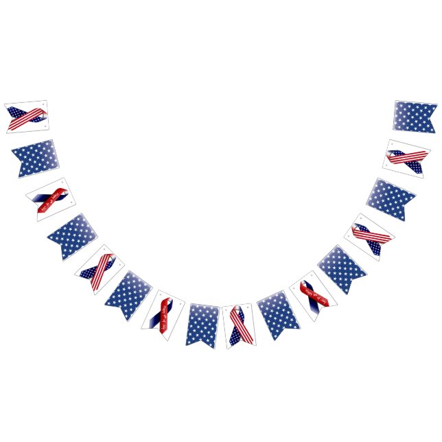 4th of July, Blue with White Stars Bunting Bunting (All)