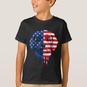 4th of July Bolognese Dog AAAmerican Flag T-Shirt