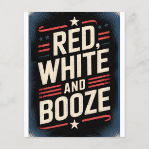 4th of July Booze Party Red White and Booze Flyer