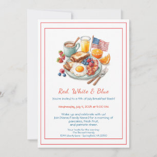 4th of July Breakfast Invitation – Patriotic 