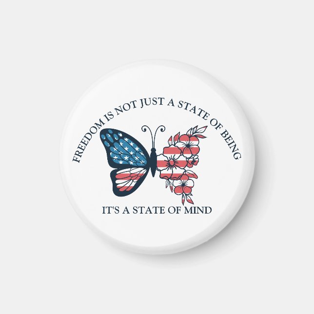 4th of July Butterfly Magnet (Front)