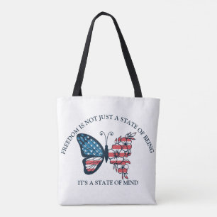 4th of July Butterfly Tote Bag