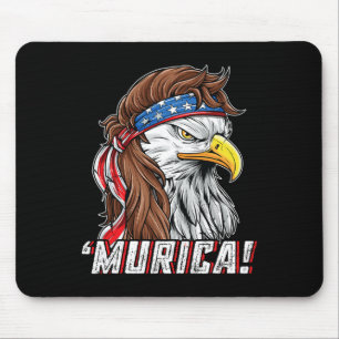 4th Of July Byld Eagle Mullet Murica Usa Usa Meric Mouse Pad