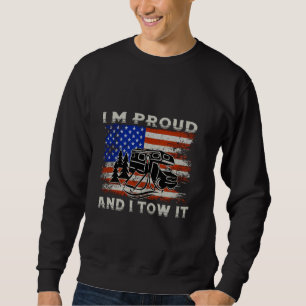 4th of july camping im proud and i tow it american sweatshirt