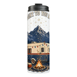 4th Of July Camping Trailer Mountains Thermal Tumbler