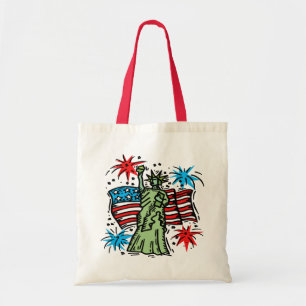 4th of July Canvas Bag: Lady Liberty Tote Bag