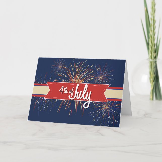 4th of July Card#4 Card (Front)