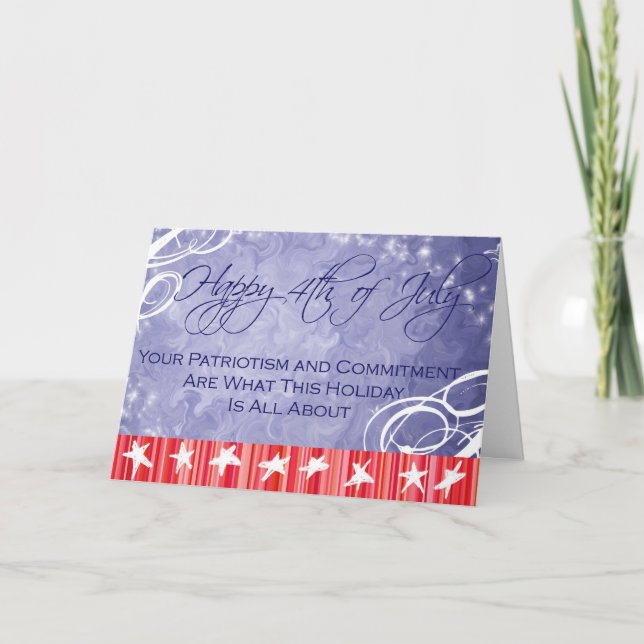 4th of July Card for Our Troops (Front)