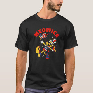 4th Of July Cat Meowica Merica American Flag Usa P T-Shirt