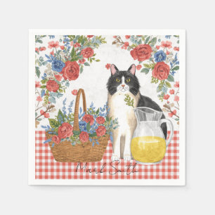 4th of July Cat Napkins Patriotic Cat Party Napkin