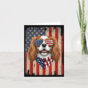 4th Of July Cavalier King Charles Spaniel Dog Card