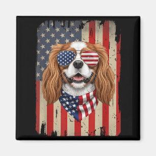 4th Of July Cavalier King Charles Spaniel Dog Magnet