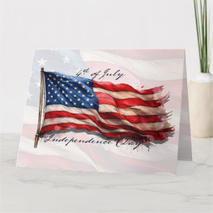 4th of July – Celebrate with US Flag Card