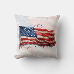 4th of July – Celebrate with US Flag Cushion