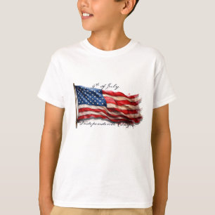 4th of July – Celebrate with US Flag T-Shirt