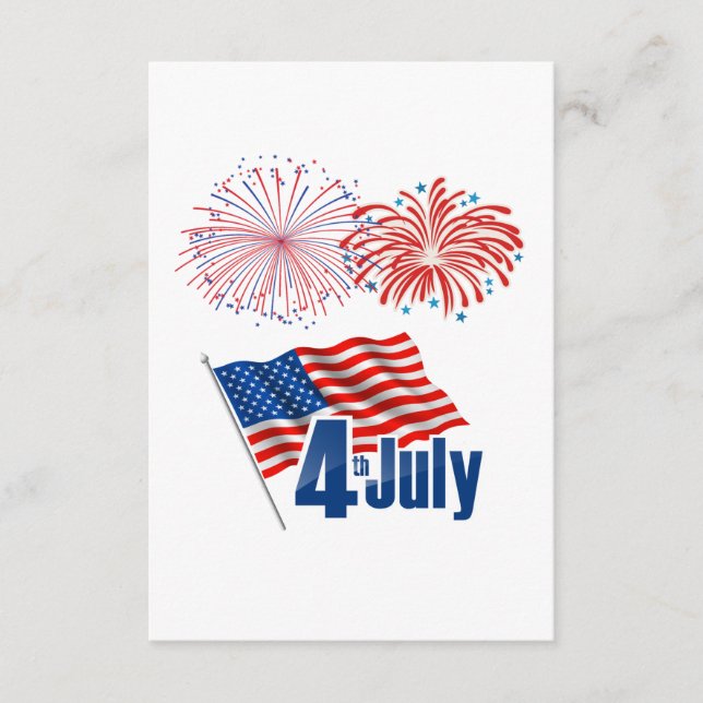4th of July celebration Enclosure Card (Front)