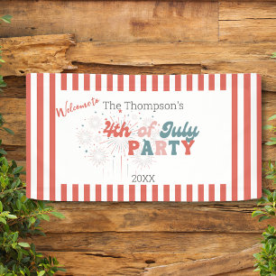 4th of July Celebration Fireworks Banner