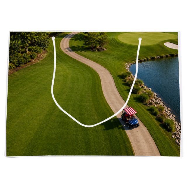 4th of July Celebration for Golfer  Large Gift Bag (Front)