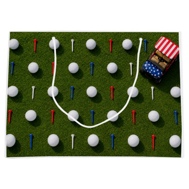 4th of July Celebration for Golfer  Large Gift Bag (Front)