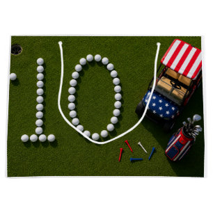 4th of July Celebration for Golfer Large Gift Bag