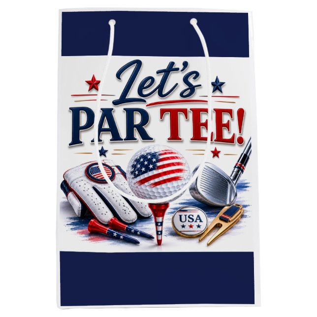 4th of July Celebration for Golfer  Medium Gift Bag (Front)