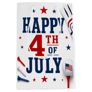 4th of July Celebration for Golfer Medium Gift Bag