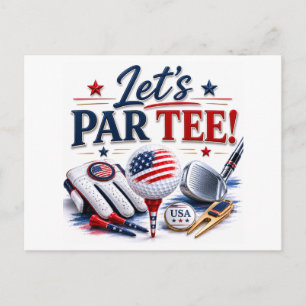 4th of July Celebration for Golfer  Postcard