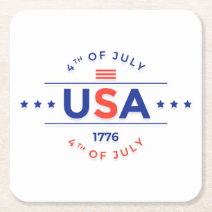4th of July Celebration Paper Coaster