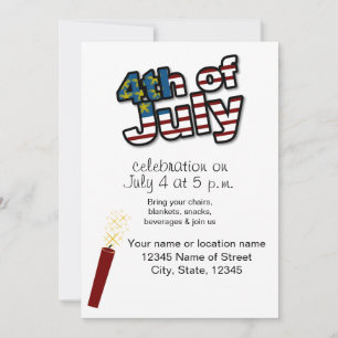 4th of July Celebration Party Invitation