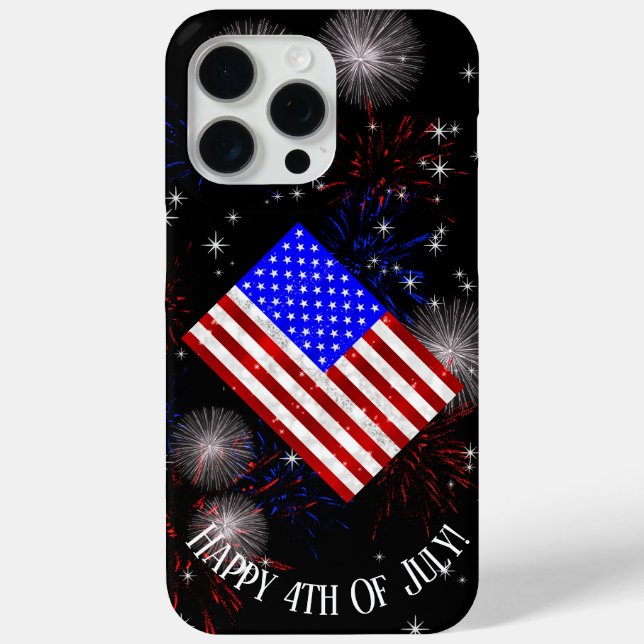 4th of July Celebration - USA flag Case-Mate iPhone Case (Back)