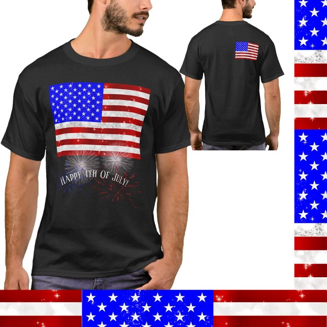 4th of July Celebration - USA flag T-Shirt (Creator Uploaded)