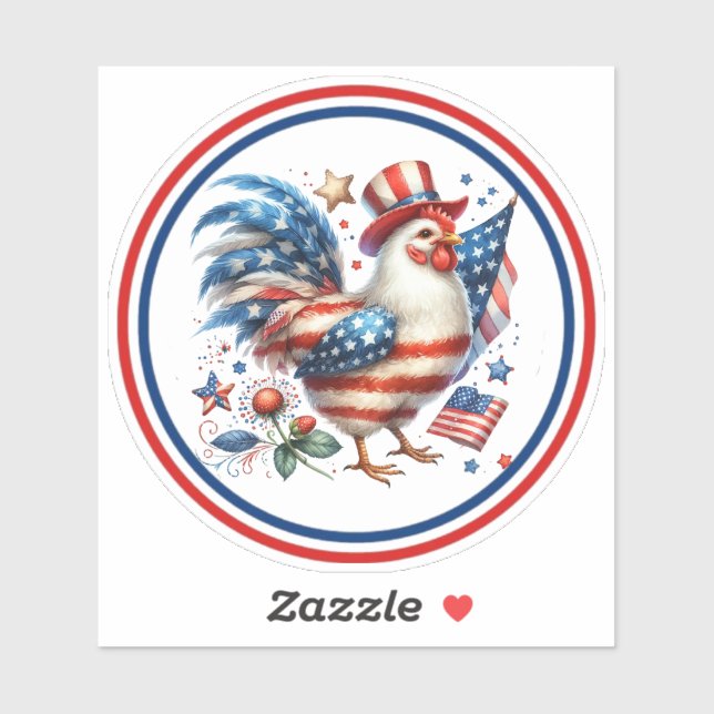 4th of July Chicken Clipart-61531 (Sheet)