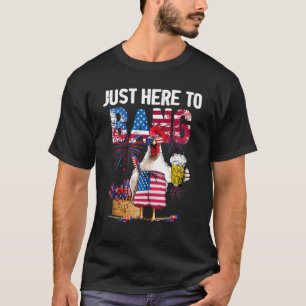 4th Of July Chicken Firework Beer Just Here To Ban T-Shirt