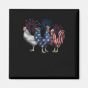 4th Of July Chicken Patriotic Mum Farm Magnet