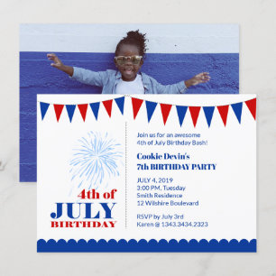 4th of July Children's Birthday Party Invitation