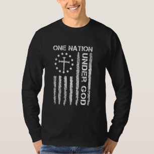4th of July Christian Patriotic Tee One Nation Und