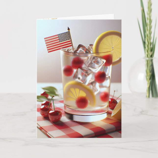 4th Of July Cocktail Card (Front)