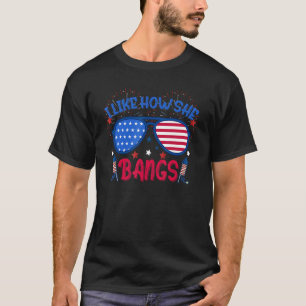 4th of July Couple I Like How She Bangs Fireworks T-Shirt