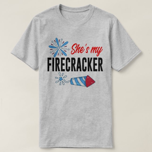 4th of july Couples Patriotic Matching Couple    T-Shirt (Design Front)