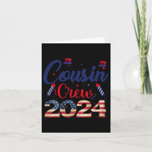 4th Of July Cousin Crew For Kids Toddlers Adults A Card