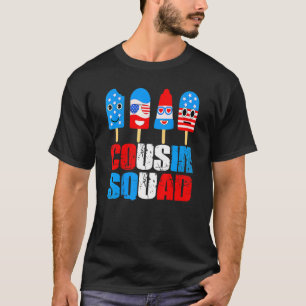 4th Of July Cousin Squad Crew American Ice Pops S T-Shirt