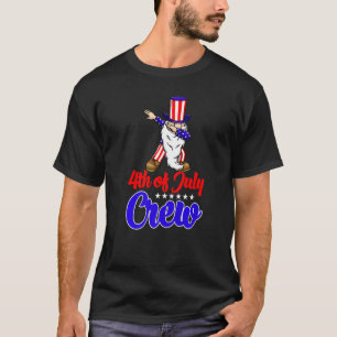 4th Of July Crew Gnome Women America Flag Love 1 T-Shirt