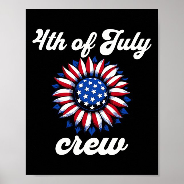 4th Of July Crew Usa Flag  Poster (Front)