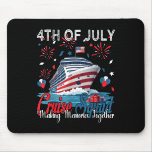 4th Of July Cruise Cruising Squad 2025 Usa Patriot Mouse Pad